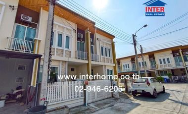 2-storey townhouse, 16.3 sq.w., Golden Town Village, Chaiyaphruek - Wongwaen, near Big C Sai Noi, Soi 17/5, Kanchanaphisek Road, Bang Kruai - Sai Noi