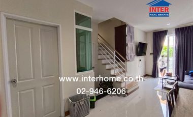 2-storey townhouse, 16.3 sq.w., Golden Town Village, Chaiyaphruek - Wongwaen, near Big C Sai Noi, Soi 17/5, Kanchanaphisek Road, Bang Kruai - Sai Noi