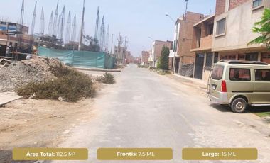 VENTA TERRENO – URB. SANTA MARÍA V ETAPA - CARABAYLLO