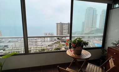 Costa de Montemar, panorámica vista, terraza cerrada, 2 dormitorios, estacionamiento