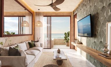 DEPARTAMENTO AMUEBLADO FRENTE AL MAR EN PUERTO MORELOS