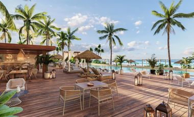 DEPARTAMENTO AMUEBLADO FRENTE AL MAR EN PUERTO MORELOS