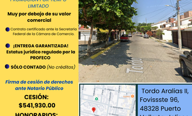 OPORTUNIDAD ÚNICA, FRACCIONAMIENTO FOVISSSTE 96 PUERTO VALLARTA JALISCO, PRECIO MUY POR ABAJO DE SU VALOR COMERCIAL, YA QUE ES UN REMATE BANCARIO