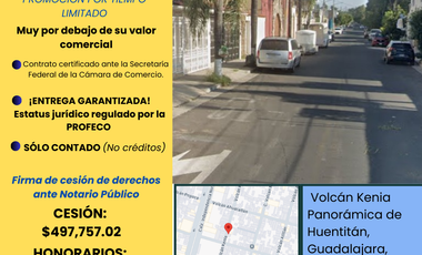 OPORTUNIDAD ÚNICA, FRACCIONAMIENTO PANORÁMICA DE HUENTITÁN GUADALAJARA JAL. PRECIO MUY POR ABAJO DE SU VALOR COMERCIAL, YA QUE ES UN REMATE BANCARIO