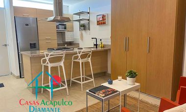 Acogedor departamento en edificio con club de playa. Con vista parcial al mar