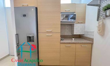 Acogedor departamento en edificio con club de playa. Con vista parcial al mar