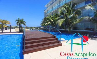 Acogedor departamento en edificio con club de playa. Con vista parcial al mar