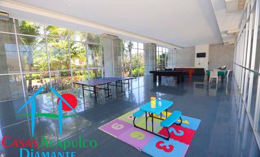 Acogedor departamento en edificio con club de playa. Con vista parcial al mar