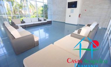 Acogedor departamento en edificio con club de playa. Con vista parcial al mar