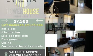 LOFT RENTA AMUEBLADO MODERNO VALLE DEL ARROYO