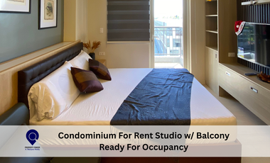 Condominium For Rent w/ Balcony Ready For Occupancy