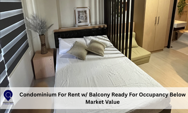Condominium For Rent w/ Balcony Ready For Occupancy
