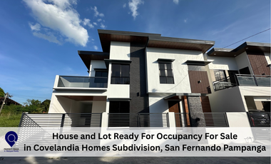 House and Lot (RFO) For Sale in Covelandia Homes, San Fernando Pampanga