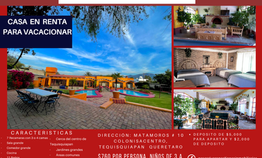 RENTA EXCELENTE PROPIEDAD PARA PASAR UN BONITO FIN DE SEMANA PARA FAMILIAS GRANDES