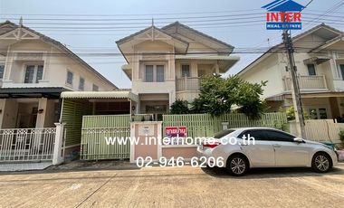 2-storey twin house, 37 sq m., Baan Fah Piyarom Village, Soi 8, Lotus Soi (Lam Luk Ka Khlong 6), Lam Luk Ka Road, Lam Luk Ka, Pathum Thani