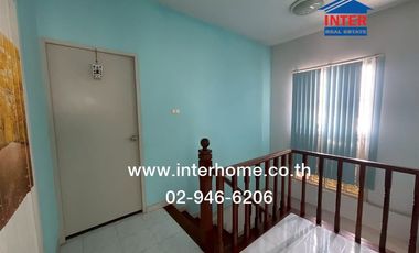 2-storey twin house, 37 sq m., Baan Fah Piyarom Village, Soi 8, Lotus Soi (Lam Luk Ka Khlong 6), Lam Luk Ka Road, Lam Luk Ka, Pathum Thani