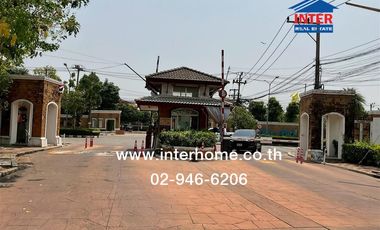 2-storey twin house, 37 sq m., Baan Fah Piyarom Village, Soi 8, Lotus Soi (Lam Luk Ka Khlong 6), Lam Luk Ka Road, Lam Luk Ka, Pathum Thani