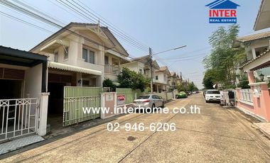 2-storey twin house, 37 sq m., Baan Fah Piyarom Village, Soi 8, Lotus Soi (Lam Luk Ka Khlong 6), Lam Luk Ka Road, Lam Luk Ka, Pathum Thani