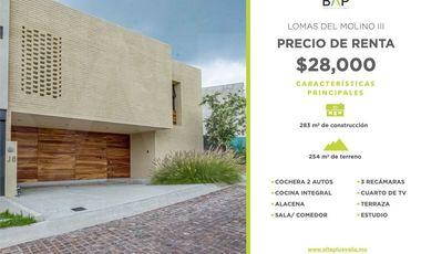 Casa en renta en Lomas del Molino III
