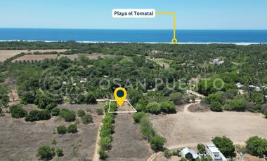 Se Vende Amplio lote de esquina en venta en Playa El Tomatal, Puerto Escondido