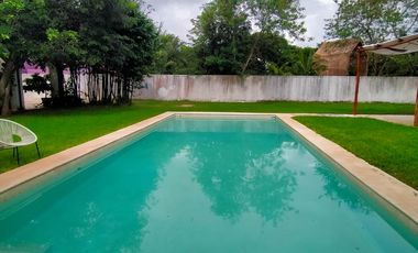 Venta o renta de casa tipo quinta de un piso en Baspul con terreno muy amplio