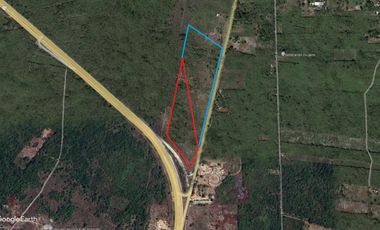 2 Terrenos juntos a orilla de carretera entrada Acanceh