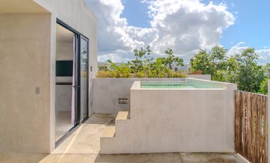 Penthouse de 3 Habitaciones con Alberca en Tulum. Cerca de la playa.