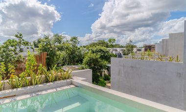 Penthouse de 3 Habitaciones con Alberca en Tulum. Cerca de la playa.