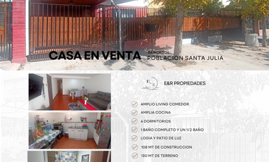 Venta Población Santa Julia Rancagua