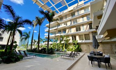 DEPARTAMENTO CON PRECIO DE OPORTUNIDAD EN LUJOSO DESARROLLO EN PUERTO CANCUN, DISEÑO ITALIANO
