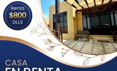 Casa en Renta Amueblada con Terraza y Patio • Ejido Esteban Cantú, Ensenada B.C.