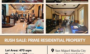 RUSH SALE Prime Residential Property in San Miguel Manila City (NEAR MALACAÑANG PALACE)