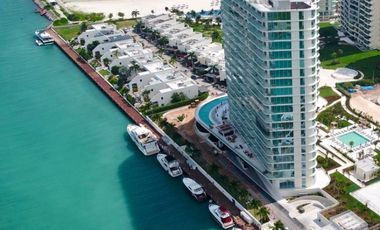 LUJOSO Y EXCLUSIVO DEPARTAMENTO EN RENTA EN SLS HARBOUR , 4 AMPLIAS RECAMARAS, INIGUALABLE VISTA AL MAR