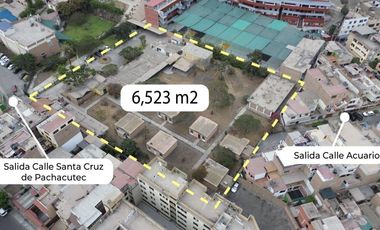 Venta Terreno En Los Olivos 6,523.24M2