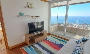 Espectacular departamento con linda vista al mar , 4 D , 3 B , 2 E  ,ubicado Costa de Montemar