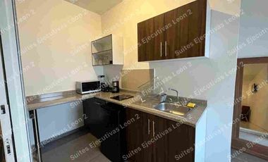 Renta Loft amueblado con servicios Norte Leon