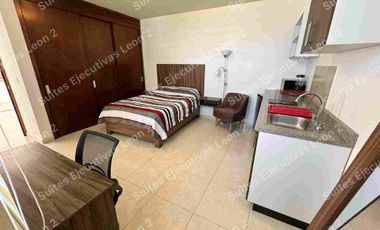 Renta Loft amueblado con servicios Norte Leon