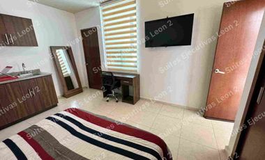 Renta Loft amueblado con servicios Norte Leon