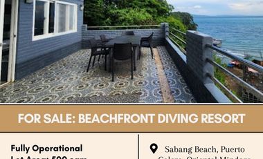FOR SALE Beachfront Diving Resort located at Sabang Beach, Puerto Galera, Oriental Mindoro