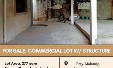FOR SALE Commercial lot with old structure located at Brgy. Malamig, Mandaluyong City