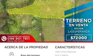 LOTE EN VENTA LA ESPERANZA BARRIO SANTA ROSA