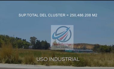LOTES INDUSTRIALES EN CAPULHUAC CON AGUA, DRENAJE , ENERGÍA Y SERVICIOS HASTA 230,500 M2 SUPER PRECIO!