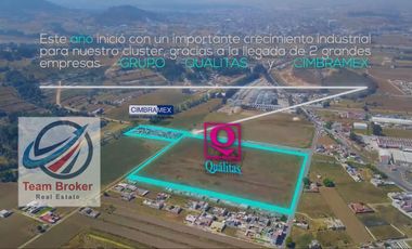 LOTES INDUSTRIALES EN CAPULHUAC CON AGUA, DRENAJE , ENERGÍA Y SERVICIOS HASTA 230,500 M2 SUPER PRECIO!