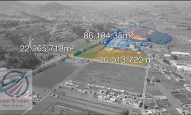 LOTES INDUSTRIALES EN CAPULHUAC CON AGUA, DRENAJE , ENERGÍA Y SERVICIOS HASTA 230,500 M2 SUPER PRECIO!