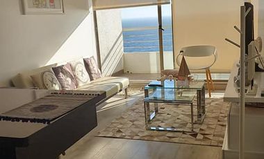 Arriendo comodo Departamento Amoblado y  con linda vista departamento en Costa de Montemar 2 dormitorios 2 baños, 1 Estac $ 630.000