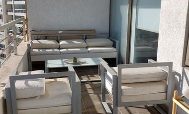 Arriendo comodo Departamento Amoblado y  con linda vista departamento en Costa de Montemar 2 dormitorios 2 baños, 1 Estac $ 630.000