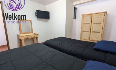 DEPARTAMENTO EN RENTA AMUEBLADO A UN COSTADO DEL HOTEL CHOCOLATE EN GUANAJUATO CAPITAL, MODELO 1