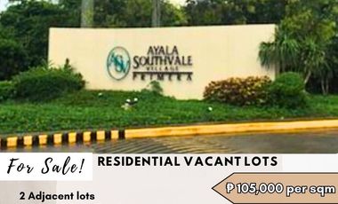 FOR SALE 2 Adjacent Residential Lots located at Ayala Southvale Primera, Bacoor, Cavite