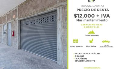Bodega en renta en Parque Industrial Morelos
