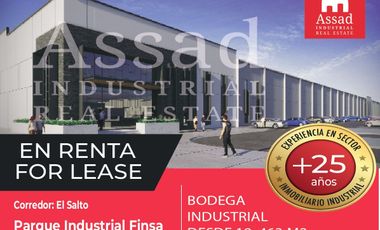 Renta de Bodega Industrial 19,463 m² | FINSA TLAQUEPAQUE JALISCO | Corredor El Salto